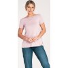 Svetloružová dámska blúzka zakončená volánom