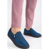 Modré brokátové tenisky slip-on