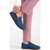 Modré brokátové tenisky slip-on