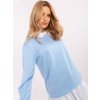 Svetlomodrá blúzka s košeľovými prvkami