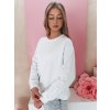 Biela dámska mikina s jemnými detailmi LUMIVIA