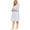Doctor Nap modro-biela kvetinová nočná košeľa (Veľkosť L)