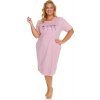 Svetloružová nočná košieľka Lady of flowers
