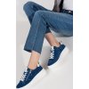 Tmavomodré sneakersy na hrubej podrážke