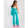 Tyrkysové nohavice s pásikom