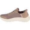 Béžové taupe dámske športové tenisky Skechers Slip-Ins: GO WALK Flex - Grand Entry