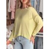 Žltý dámsky asymetrický oversize sveter SENZIA