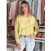 Žltý dámsky asymetrický oversize sveter SENZIA