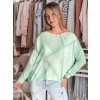 Mint dámsky asymetrický oversize sveter SENZIA