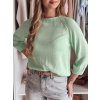 Svetlozelený dámsky sveter s 3/4 rukávmi SOFTICAN