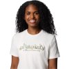 Biele dámske tričko s potlačou Columbia Boundless Beauty Logo SS Tee