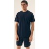 Pánske krátke pyžamo so vzorovanými kraťasmi Henderson Core (Veľkosť M, Barva tmavomodrá)