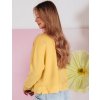 Žltá dámska ľahká krátka mikina NUBISS s príveskom