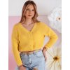 Žltý dámsky sveter s gombíkmi SWEETDREAM