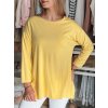 Žltá dámska asymetrická oversize blúzka s príveskom COMFILA
