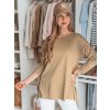Camel dámska asymetrická oversize blúzka s príveskom COMFILA