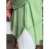 Svetlozelená dámska asymetrická oversize blúzka s príveskom COMFILA