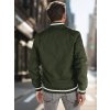 Tmavozelená pánska bombera bez kapucne