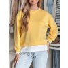 Ľahká žltá dámska mikina voľného strihu LUZZIO