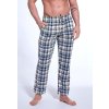 Dlhé pánske kárované pyžamové nohavice Cornette
