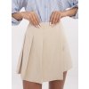 Béžová dámska skladaná sukňa so šortkami