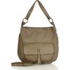 MARCO MAZZINI Béžová dámska kožená hobo kabelka (Veľkosť ONE SIZE)