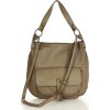 MARCO MAZZINI Béžová dámska kožená hobo kabelka (Veľkosť ONE SIZE)