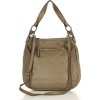 MARCO MAZZINI Béžová dámska kožená hobo kabelka (Veľkosť ONE SIZE)