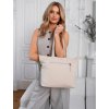 Peterson Dámska béžová shopper kabelka s vreckom na prednej strane