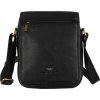 Peterson Čierna pánska kožená taška cez rameno