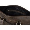 Peterson Tmavohnedá pánska kožená taška na dokumenty a notebook
