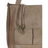 MARCO MAZZINI Taupe dámska kožená shopper kabelka (Veľkosť ONE SIZE)