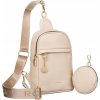 Rovicky svetlobéžová malá kabelka cez rameno