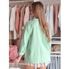 Dámska mint oversize košeľová bunda OVERBOR