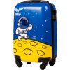Modro-žltý detský kufor Astronaut 55x40x20 cm