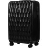 Čierny cestovný kufor s krúteným vzorom GOLDEN EAGLE veľ. L