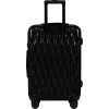 Čierny cestovný kufor s krúteným vzorom GOLDEN EAGLE veľ. M