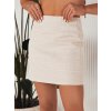Béžová mini sukňa OVADA (Veľkosť S)