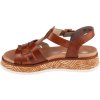 Hnedé dámske sandále na platforme Rieker Sandals