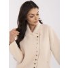 Svetlobéžový dámsky vlnený krátky kabát