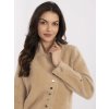 Béžový dámsky vlnený krátky kabát