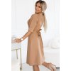 Kávové šaty s prepínaním AMALIA
