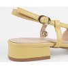 Elegantné dámske žlté lodičky na nízkom podpätku, podpätok 2,5 cm