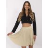 Zlatá plisovaná dámska mini sukňa
