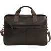 Solier Tmavohnedá pánska elegantná kožená taška na notebook DUNE (Veľkosť ONE SIZE)