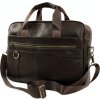 Solier Veľká pánska tmavohnedá kožená taška na notebook REMY (Veľkosť ONE SIZE)