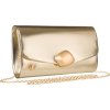 Rovicky Zlatá dámska listová kabelka s ozdobným zapínaním