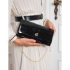 Rovicky Čierna dámska lakovaná listová kabelka