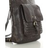 MARCO MAZZINI Tmavohnedý kožený batoh (Veľkosť ONE SIZE)