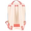 Himawari Béžovo-modro-ružový dámsky mestský batoh so zapínaním na zips